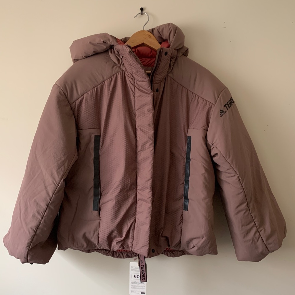 Adidas TERREX MYSHELTER COLD.RDY Down-Fill Jacket Mauve HG3163 Women Size S $350